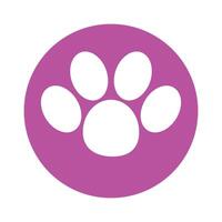 Hund Fußabdruck Logo vektor
