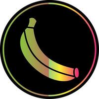 Banane Glyphe fällig Farbe Symbol Design vektor