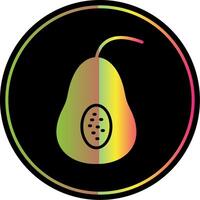 Papaya Glyphe fällig Farbe Symbol Design vektor