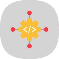 Code Verwaltung eben Kurve Symbol Design vektor