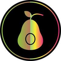 Avocado Glyphe fällig Farbe Symbol Design vektor
