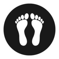 Mensch Fußabdruck Logo vektor