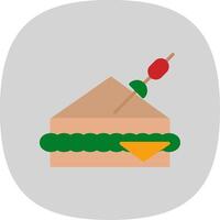 Sandwich eben Kurve Symbol Design vektor