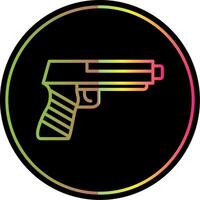 pistol linje lutning på grund av Färg ikon design vektor