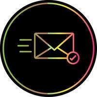 Email Linie Gradient fällig Farbe Symbol Design vektor