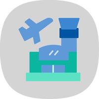 Flughafen eben Kurve Symbol Design vektor