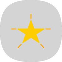 Star eben Kurve Symbol Design vektor