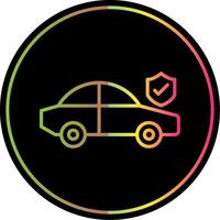 Auto Versicherung Linie Gradient fällig Farbe Symbol Design vektor