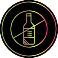 Nej alkohol linje lutning på grund av Färg ikon design vektor