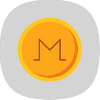 Monero eben Kurve Symbol Design vektor