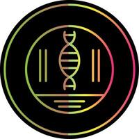 DNA Strand Linie Gradient fällig Farbe Symbol Design vektor