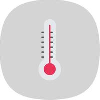 Thermometer eben Kurve Symbol Design vektor