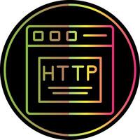 http Linie Gradient fällig Farbe Symbol Design vektor