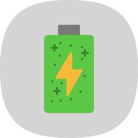 batteri platt kurva ikon design vektor