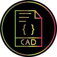 cad Linie Gradient fällig Farbe Symbol Design vektor