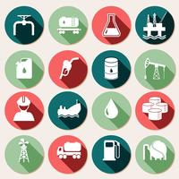 Ölindustrie Icons Set