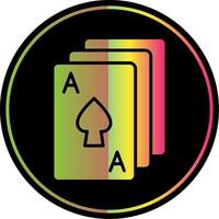 Poker Glyphe fällig Farbe Symbol Design vektor
