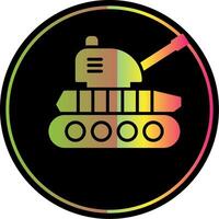 Panzer Glyphe fällig Farbe Symbol Design vektor