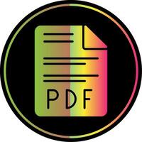pdf Glyphe fällig Farbe Symbol Design vektor