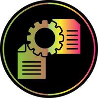 Datei Verwaltung Glyphe fällig Farbe Symbol Design vektor