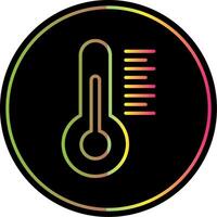 Thermometer Linie Gradient fällig Farbe Symbol Design vektor
