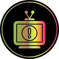 Fernsehen Glyphe fällig Farbe Symbol Design vektor
