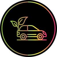 Öko Auto Linie Gradient fällig Farbe Symbol Design vektor