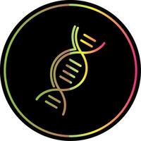 DNA Linie Gradient fällig Farbe Symbol Design vektor