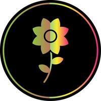 Blume Glyphe fällig Farbe Symbol Design vektor