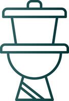 toalett linje lutning ikon vektor