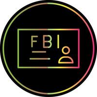 fbi Linie Gradient fällig Farbe Symbol Design vektor