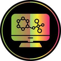 Computer Bildschirm Glyphe fällig Farbe Symbol Design vektor