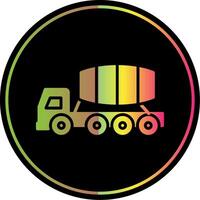 Zement LKW Glyphe fällig Farbe Symbol Design vektor