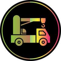 Kran LKW Glyphe fällig Farbe Symbol Design vektor