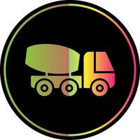 Zement LKW Glyphe fällig Farbe Symbol Design vektor