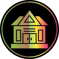 Haus Glyphe fällig Farbe Symbol Design vektor