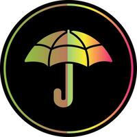 parasoll glyf på grund av Färg ikon design vektor