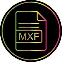 mxf fil formatera linje lutning på grund av Färg ikon design vektor