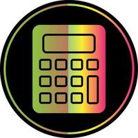 Taschenrechner Glyphe fällig Farbe Symbol Design vektor