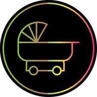 Kinderwagen Linie Gradient fällig Farbe Symbol Design vektor