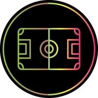 Fußball Feld Linie Gradient fällig Farbe Symbol Design vektor