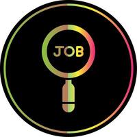 Job Suche Glyphe fällig Farbe Symbol Design vektor