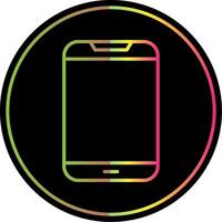 mobil telefon linje lutning på grund av Färg ikon design vektor