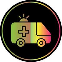 Krankenwagen Glyphe fällig Farbe Symbol Design vektor