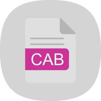 cab fil formatera platt kurva ikon design vektor
