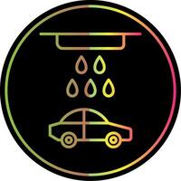 Auto waschen Linie Gradient fällig Farbe Symbol Design vektor