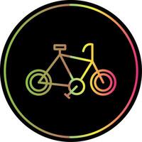 cykel linje lutning på grund av Färg ikon design vektor