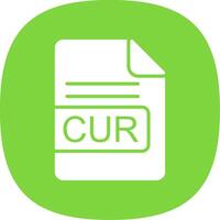 cur Datei Format Glyphe Kurve Symbol Design vektor