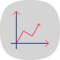 Diagram platt kurva ikon design vektor