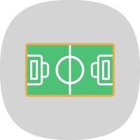 Fußball Feld eben Kurve Symbol Design vektor